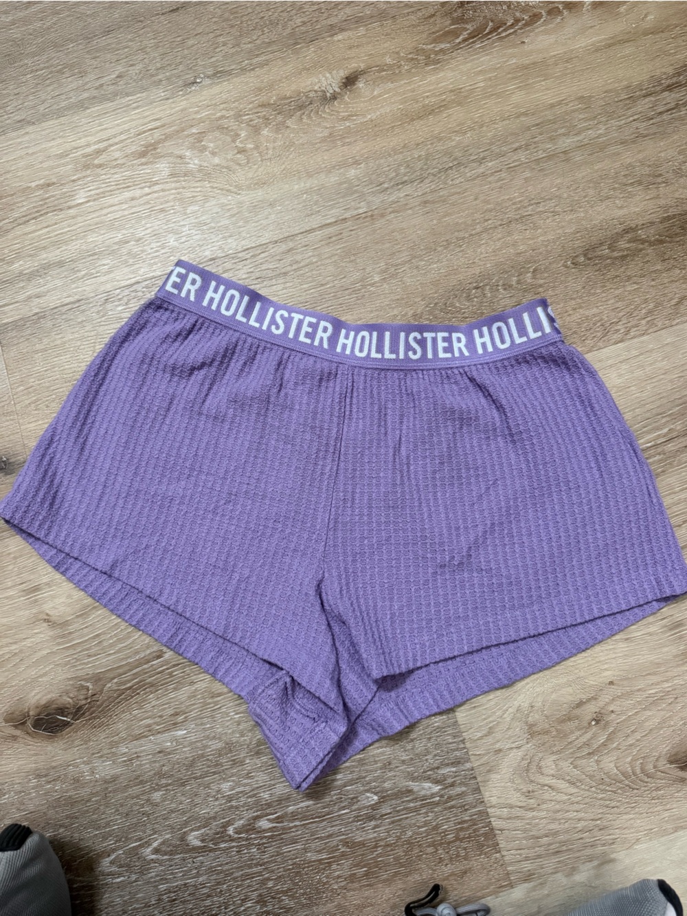 Hollister Purple Ribbed Stretch Shorts